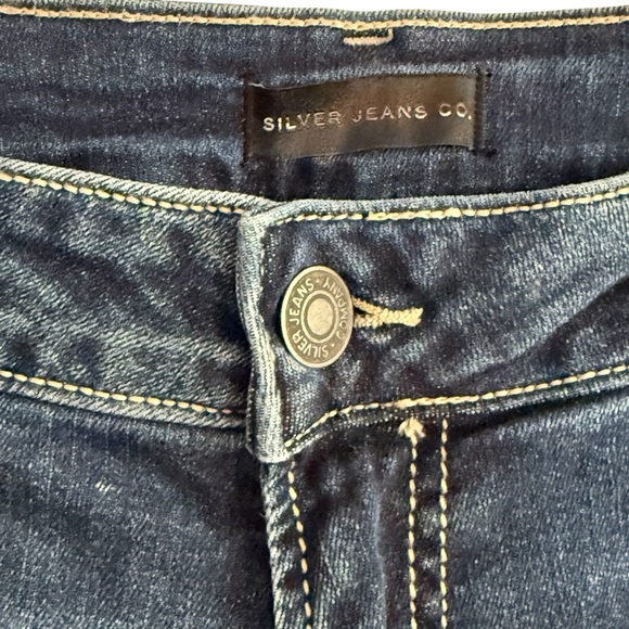 Silver Jeans Dark Blue Suki Capri  Denim Jeans size 18 - Picture 4 of 8